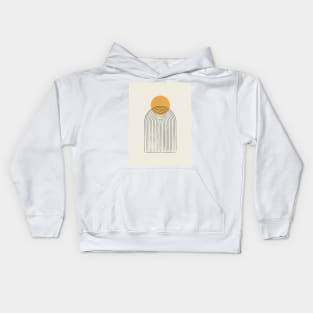 Sun mountain abstract - Mid century modern Kids Hoodie